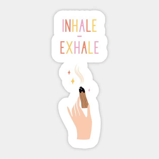 Inhale-Exhale Sticker by iragraphics